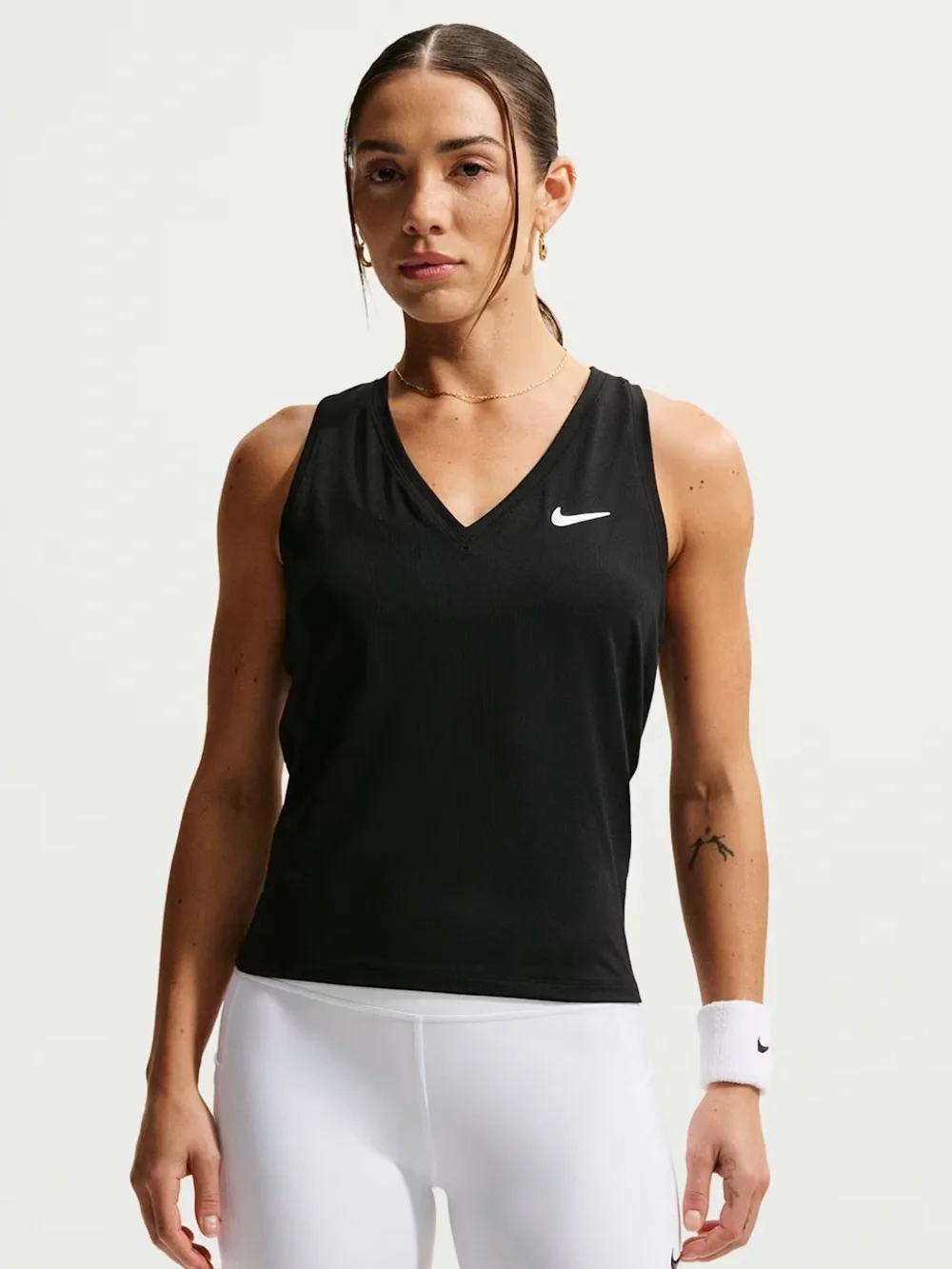 Nike Court Victory Dri-FIT V-Neck Tank Top Women’s Size XS Black Tennis Workout